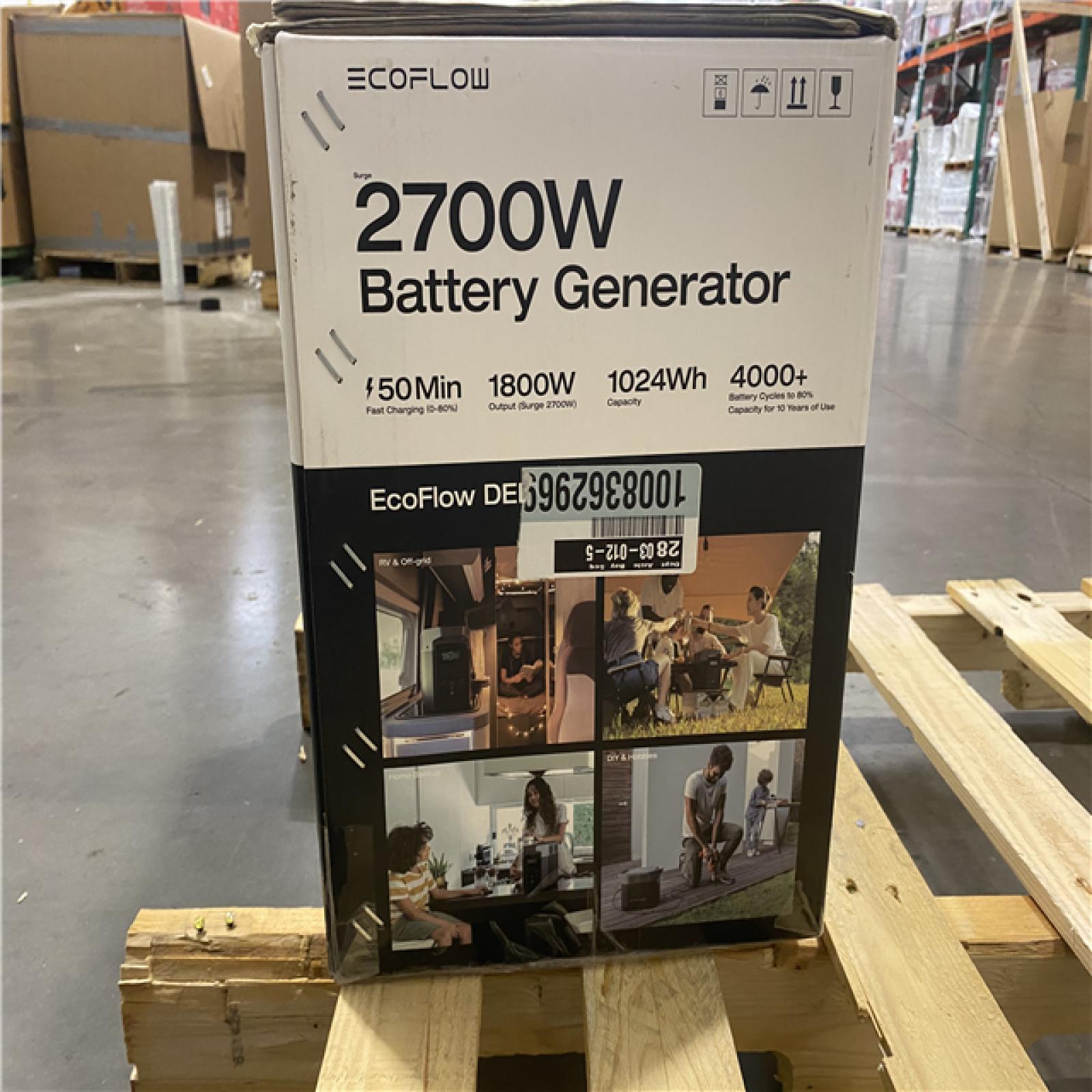 Dallas Location - As-Is EcoFlow 1024Wh DELTA 2 1800 -Watts Portable Power