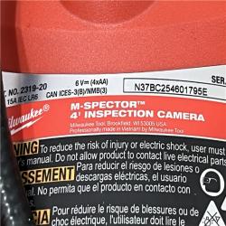 AS-IS Milwaukee M- Spector 4 ft. Inspection Sewer Camera Scope