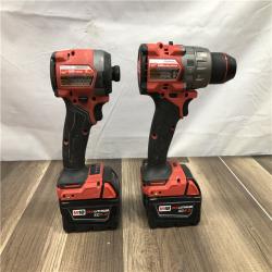 AS-IS Milwaukee FUEL 18V Lithium-Ion Brushless Cordless Hammer Drill and Impact Driver Combo Kit