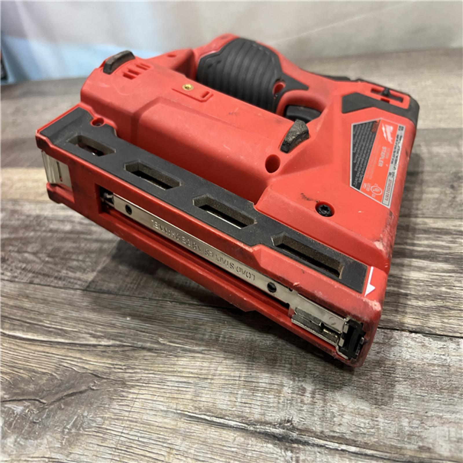 AS-IS Milwaukee 12-Volt Lithium-Ion Cordless 3/8 in. Crown Stapler (Tool-Only)