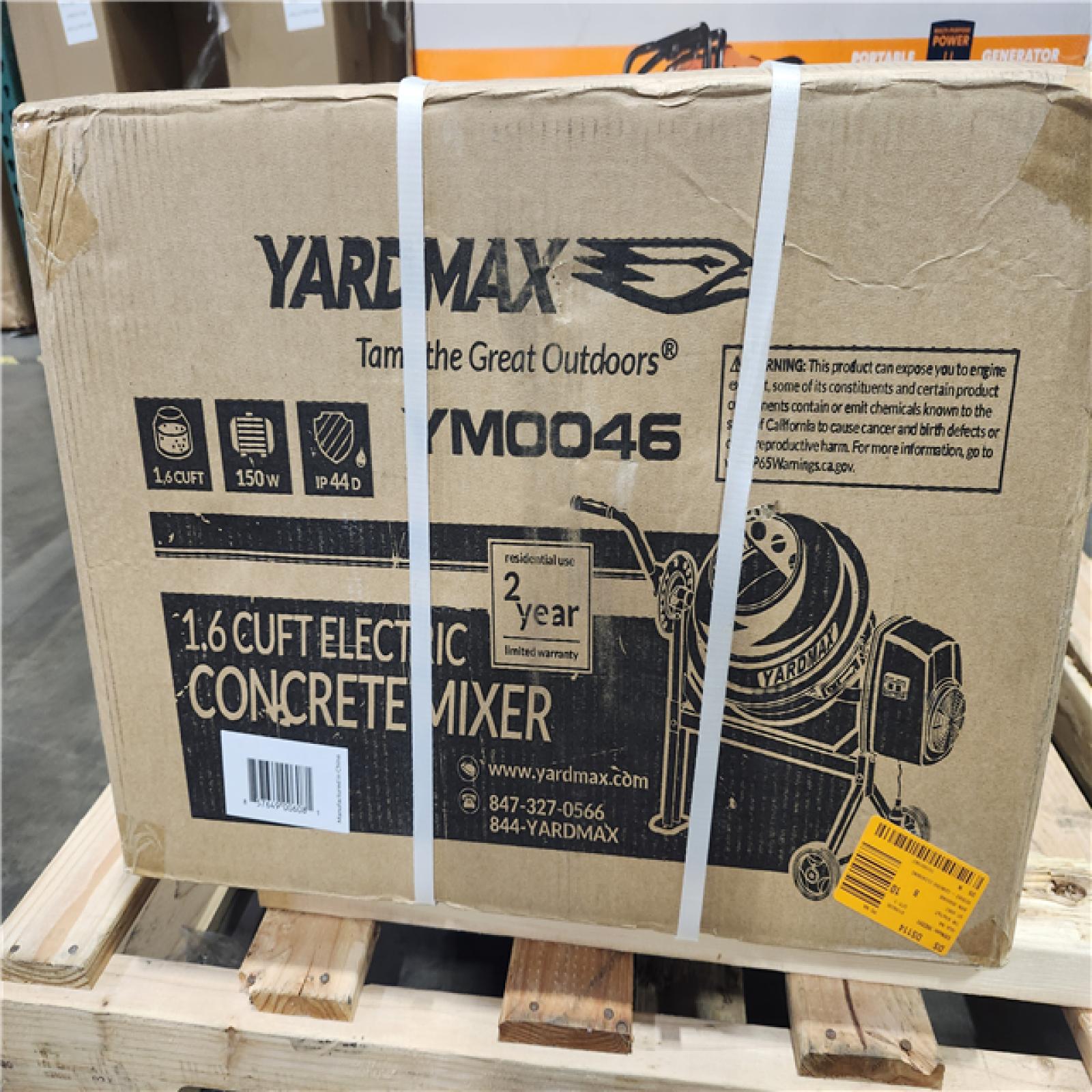 Dallas Location - NEW- YARDMAX 1.6 cu. ft. Concrete Mixer