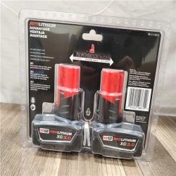 NEW- Milwaukee M12 12-Volt Lithium-Ion XC Extended Capacity 3.0Ah Battery Pack 3.0Ah (2-Pack)
