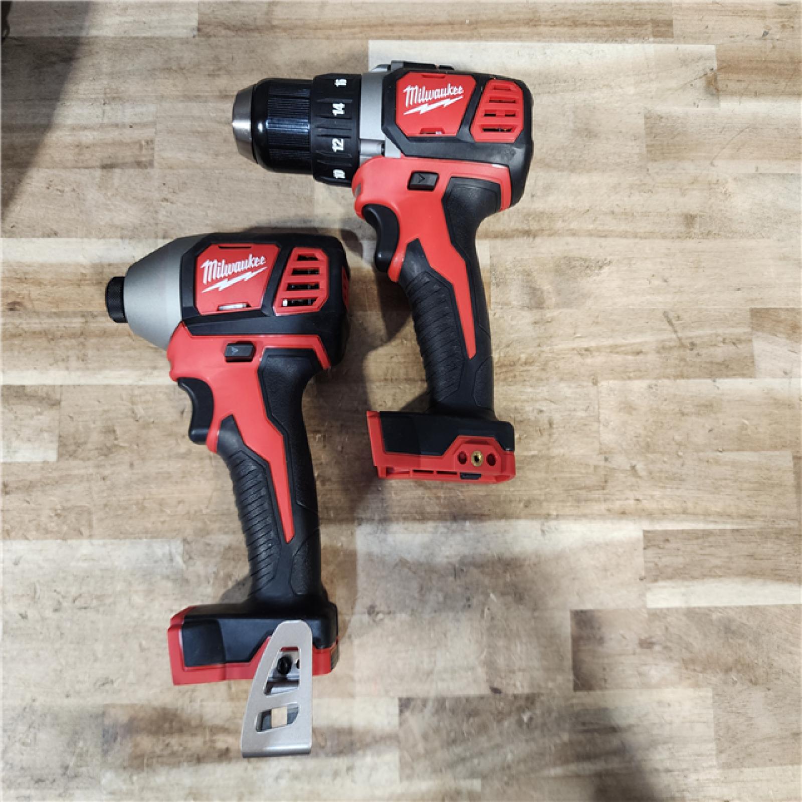 HOUSTON LOCATION - AS-IS Milwaukee 18V Lithium-Ion Cordless Drill Driver/Impact Driver Combo Kit