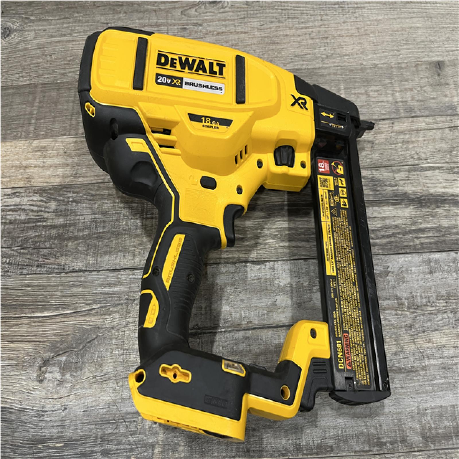 AS-IS DEWALT Cordless 18-Gauge Narrow Crown Stapler (Tool Only)