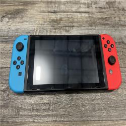 AS-IS Nintendo Switch with Neon Blue and Neon Red Joy-Con