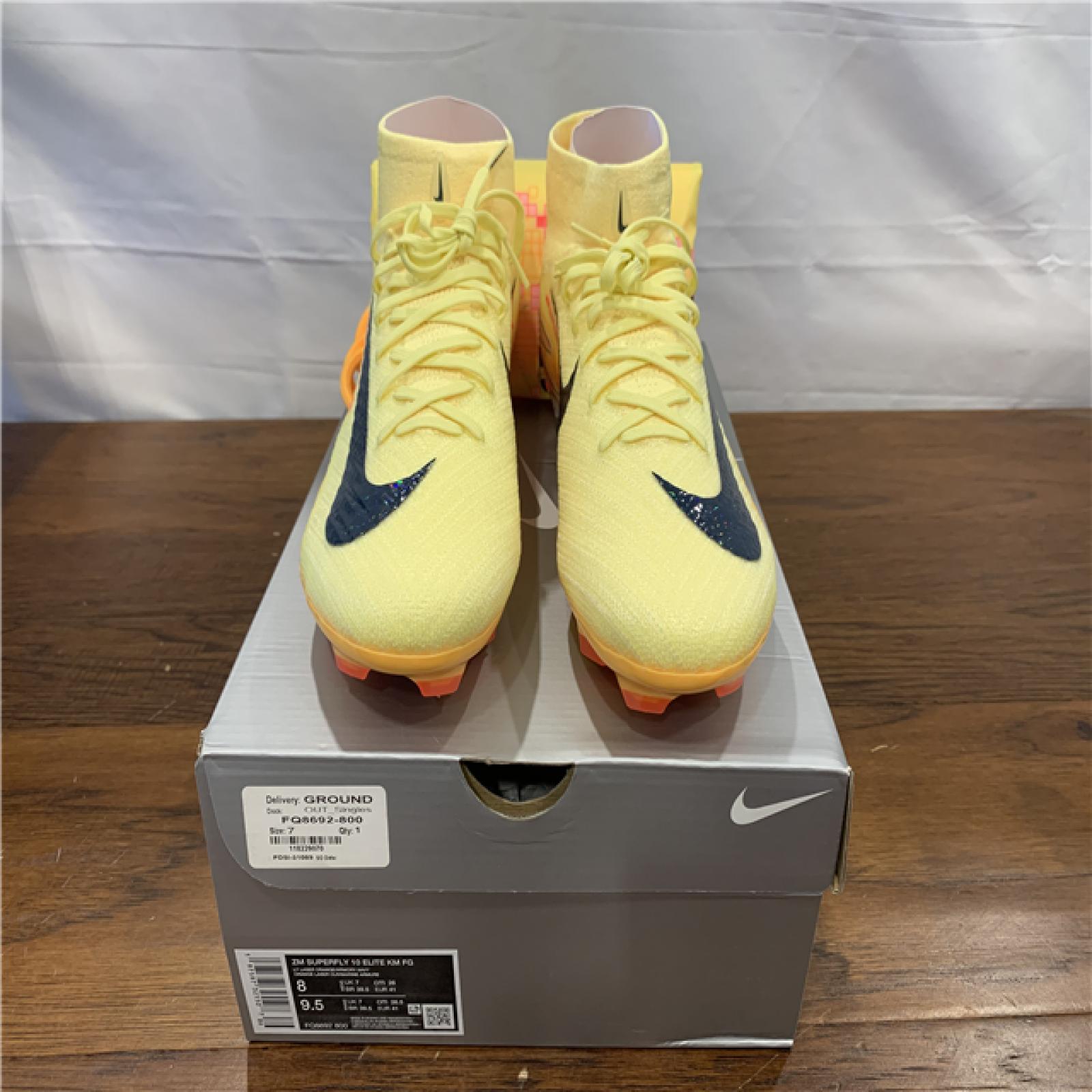 NEW! Nike Zoom Mercurial Superfly 10 Elite KM FG Firm Ground Soccer Cleat Light Laser Orange/Armory Navy-8