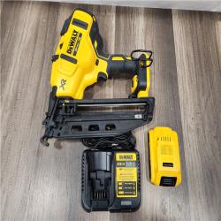 AS-IS DEWALT 20V MAX XR 16-Gauge Electric Cordless Angled Finishing Nailer Kit