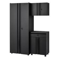 DALLAS LOCATION- Husky 3-Piece Regular Duty Welded Steel Garage Storage System in Black