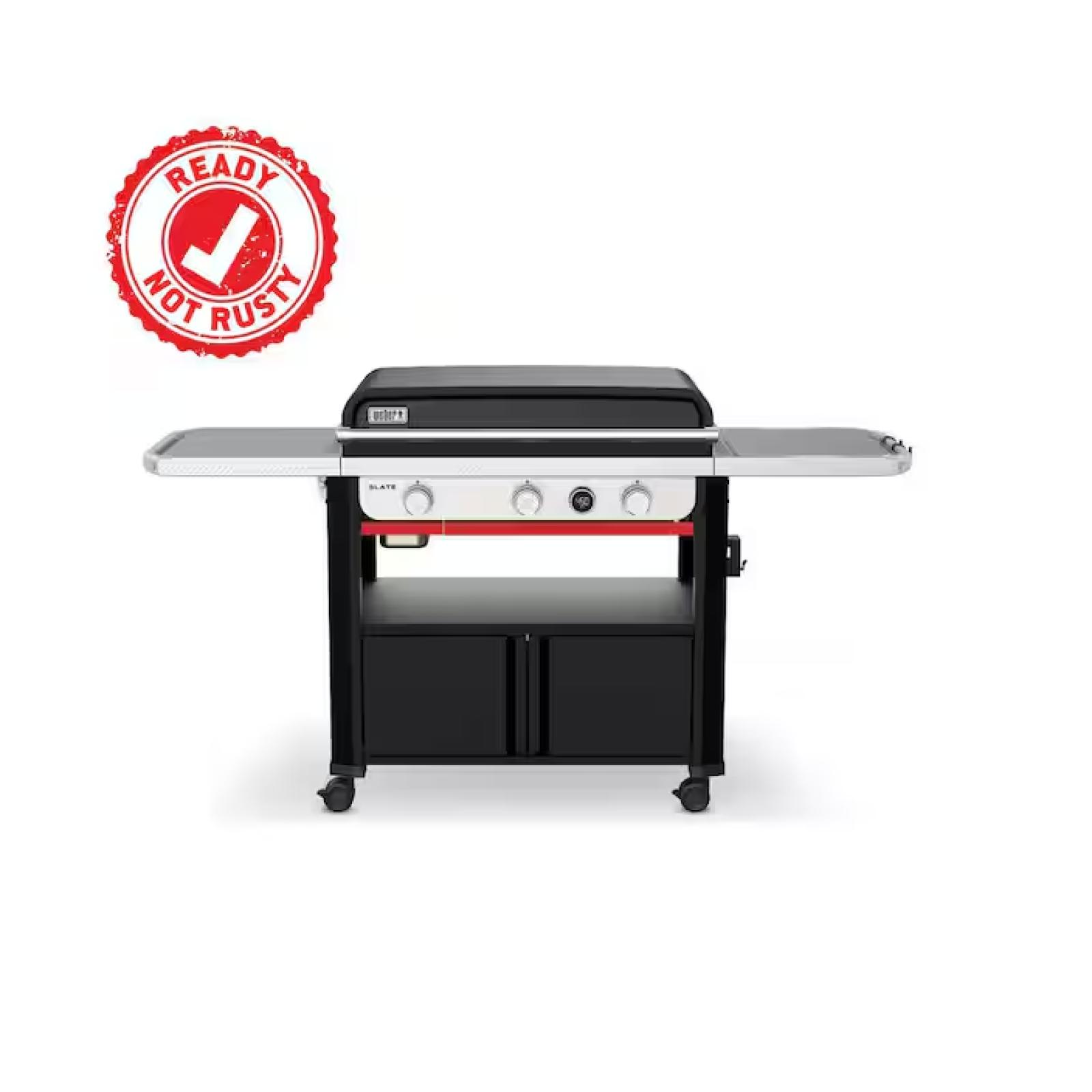 DALLAS LOCATION - Weber Slate Griddle 3-Burner Propane Gas 30 in. Flat Top Grill in Black with Thermometer