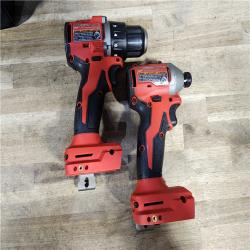 HOUSTON LOCATION - AS-IS M18 18-Volt Lithium-Ion Brushless Cordless Compact Hammer Drill/Impact Combo Kit (2-Tool) with (2) Batteries, Bag