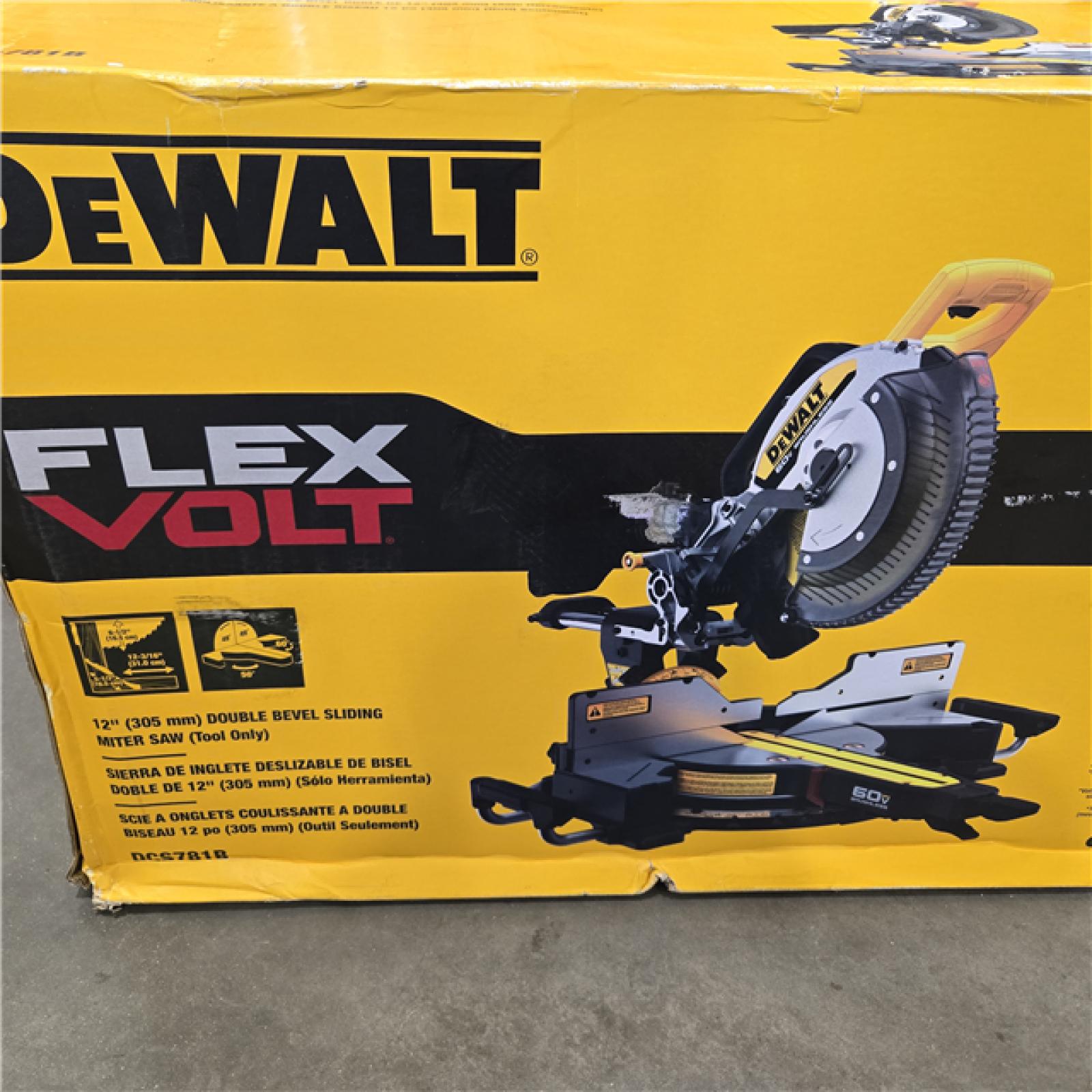 AS-IS DEWALT 60V Lithium-Ion 12 in. Cordless Sliding Miter Saw (Tool Only)
