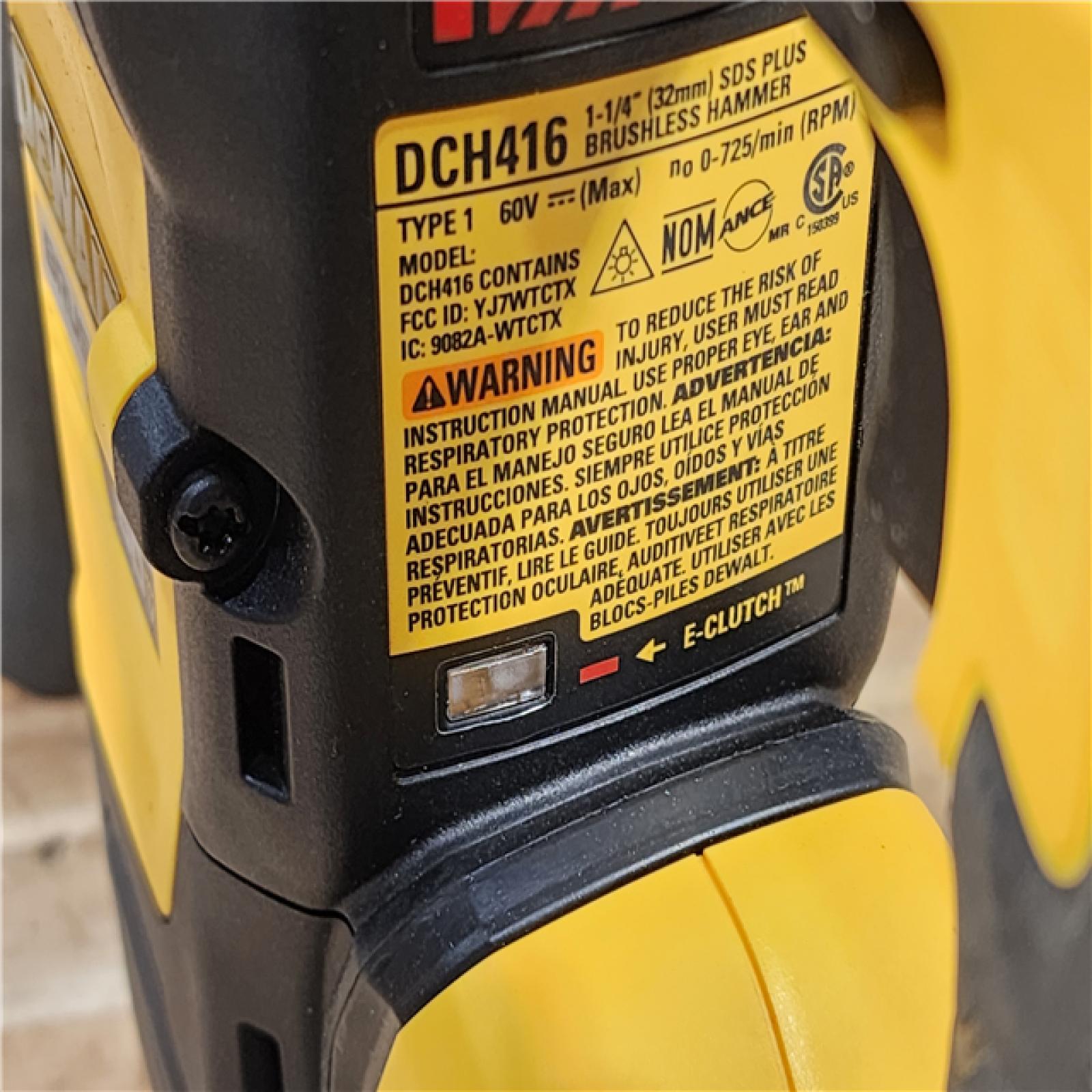 HOUSTON LOCATION - AS-IS DEWALT FLEXVOLT 60V MAX Cordless 1-1/4 in. SDS Plus Rotary Hammer (Tool Only)