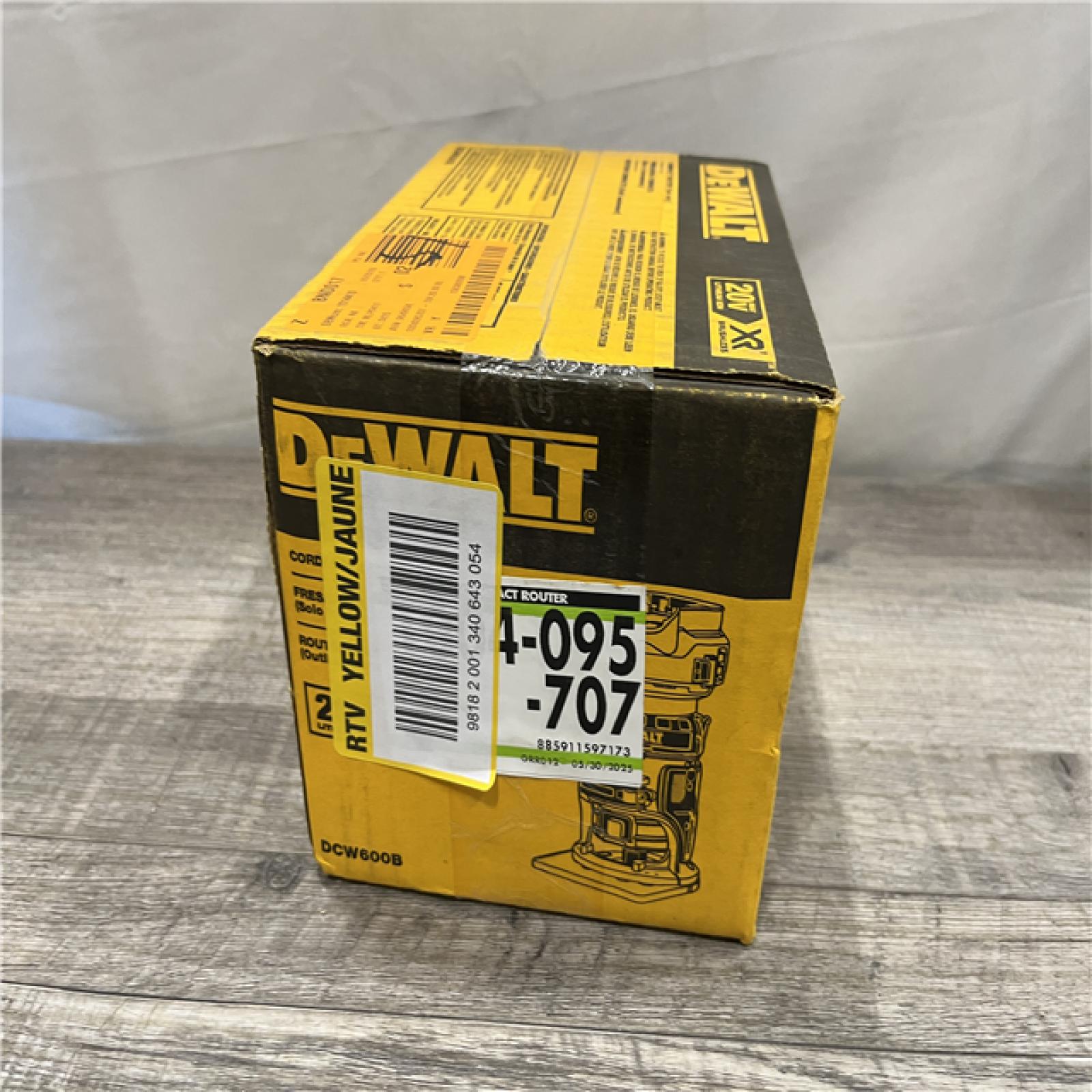 NEW - DEWALT 20V MAX XR Cordless Brushless Fixed Base Compact Router (Tool Only)
