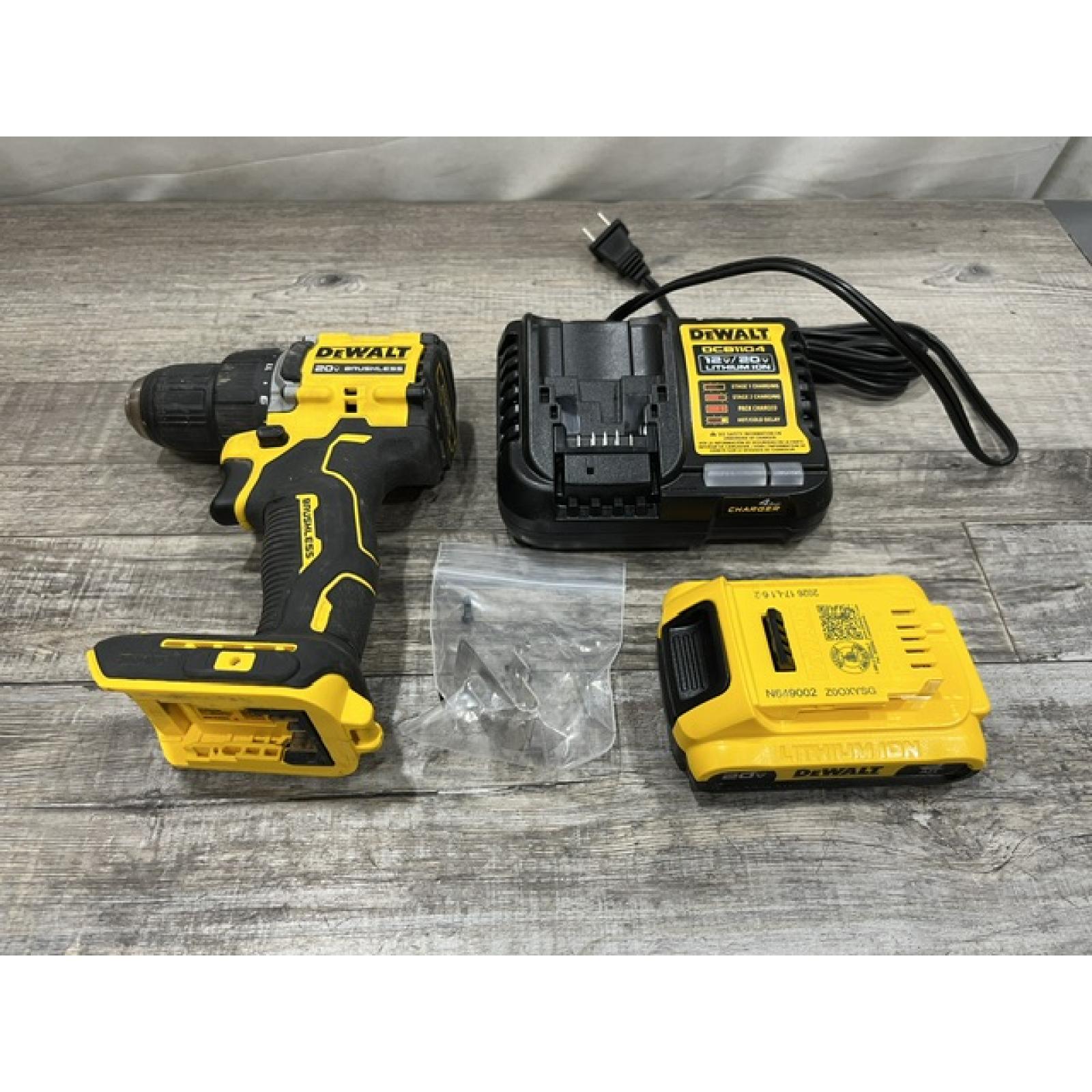 AS-IS DEWALT Atomic 20V Lithium-Ion Cordless Compact 1/2 in. Drill/Driver Kit