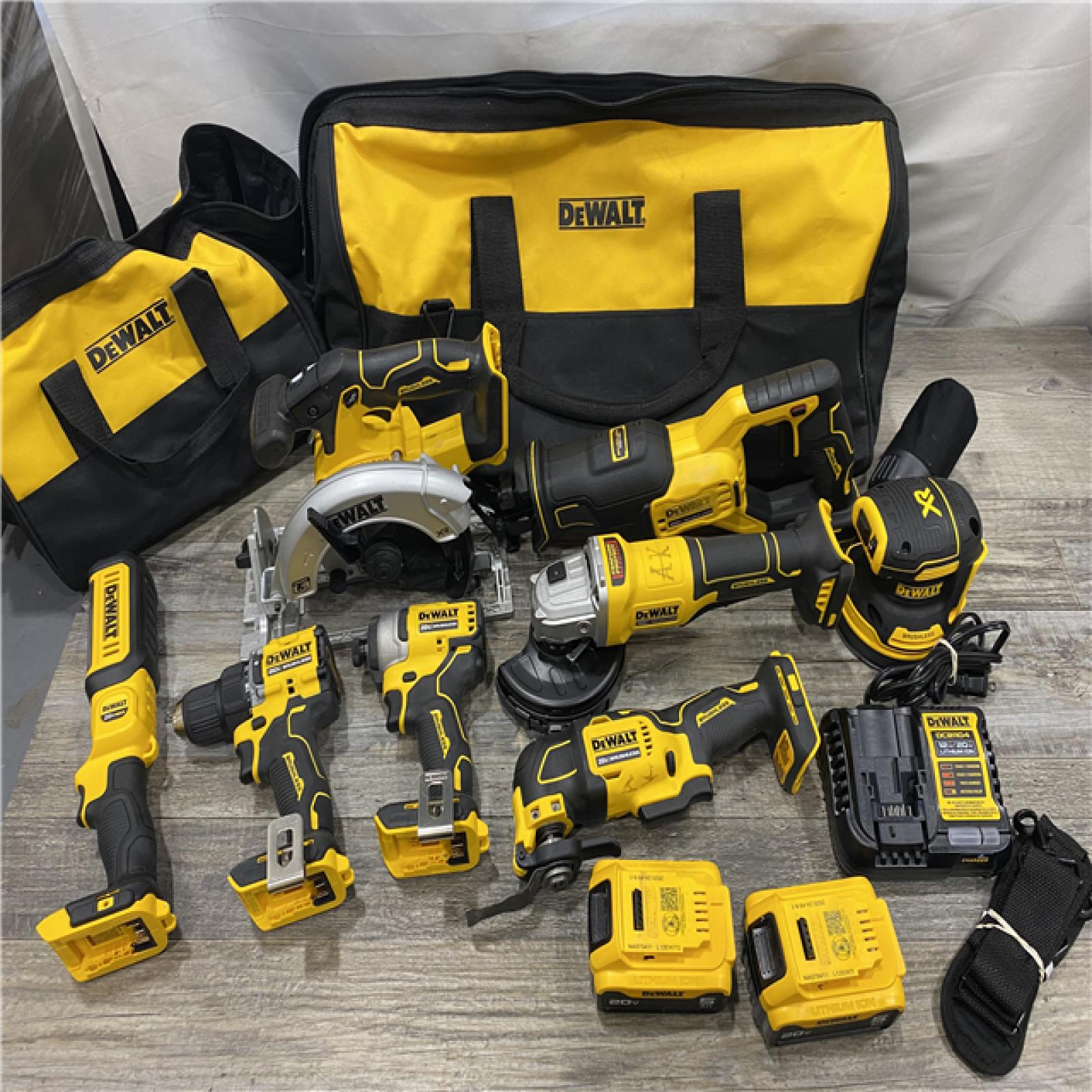 AS-IS DEWALT 20V Lithium-Ion Cordless 8-Tool Combo Kit