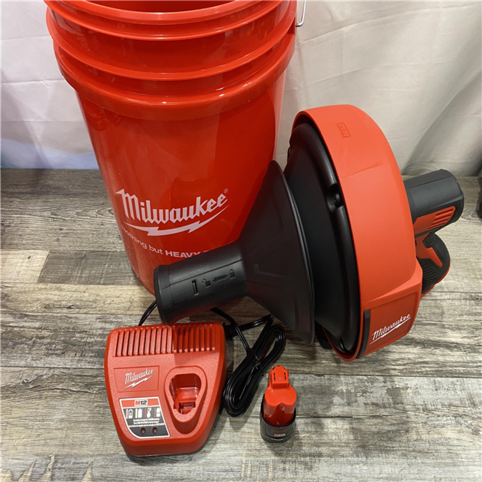 AS-IS Milwaukee 12-V Lithium-Ion Cordless Drain Snake Auger Kit
