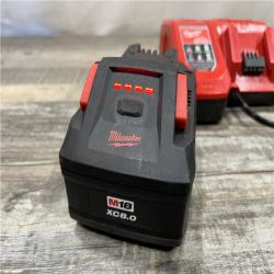 AS-IS Milwaukee 18-Volt Lithium-Ion REDLITHIUM FORGE Starter Kit with 8.0Ah Battery and Rapid Charger