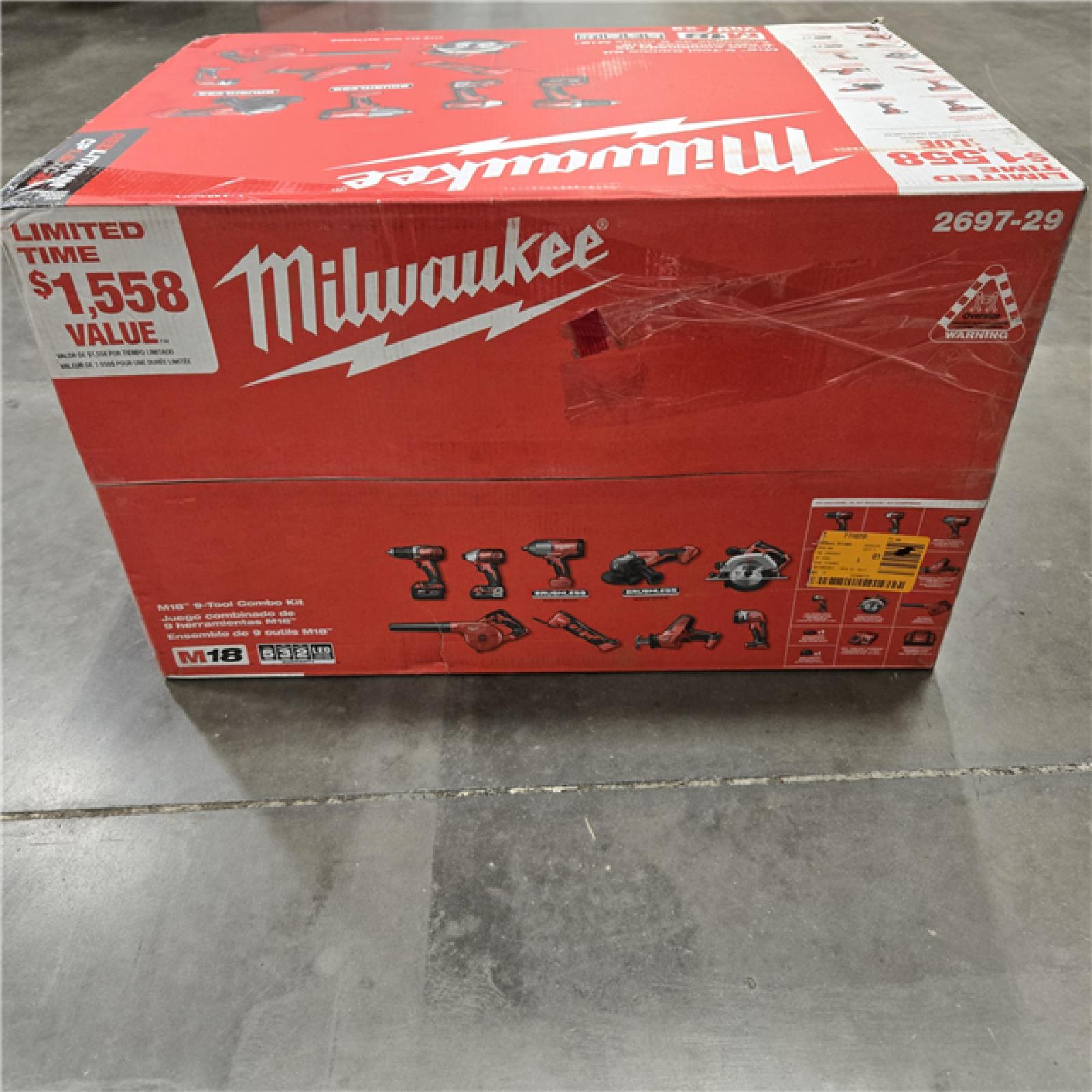 NEW! - Milwaukee M18 18V Cordless 9-Tool Combo Kit