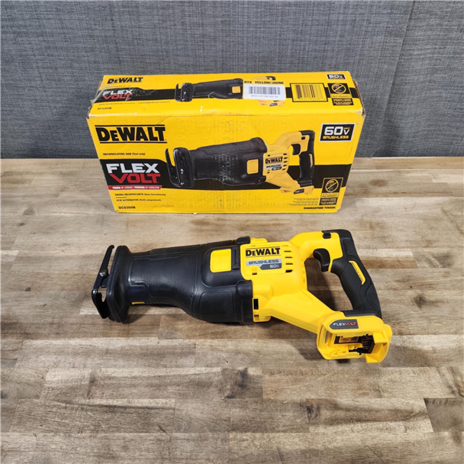 HOUSTON LOCATION - AS-IS (APPEARS LIKE NEW) DeWalt DCS389B FLEXVOLT 60V MAX Cordless Brushless Reciprocating Saw (Tool-Only)