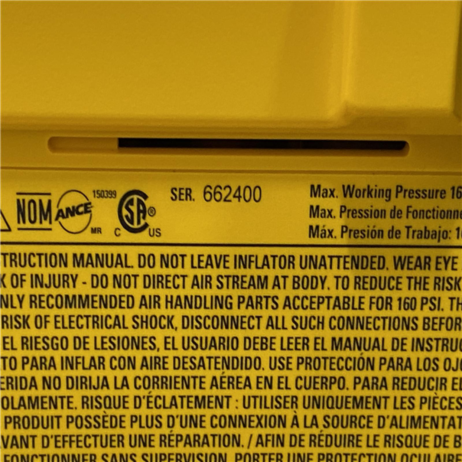 AS-IS DEWALT 20V MAX Cordless Electric Portable Inflator (Tool Only)