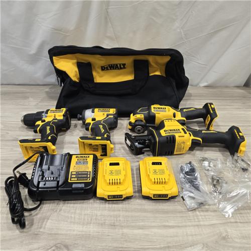 AS-IS DeWalt 20V MAX ATOMIC Cordless Brushless 4-Tool Combo Kit