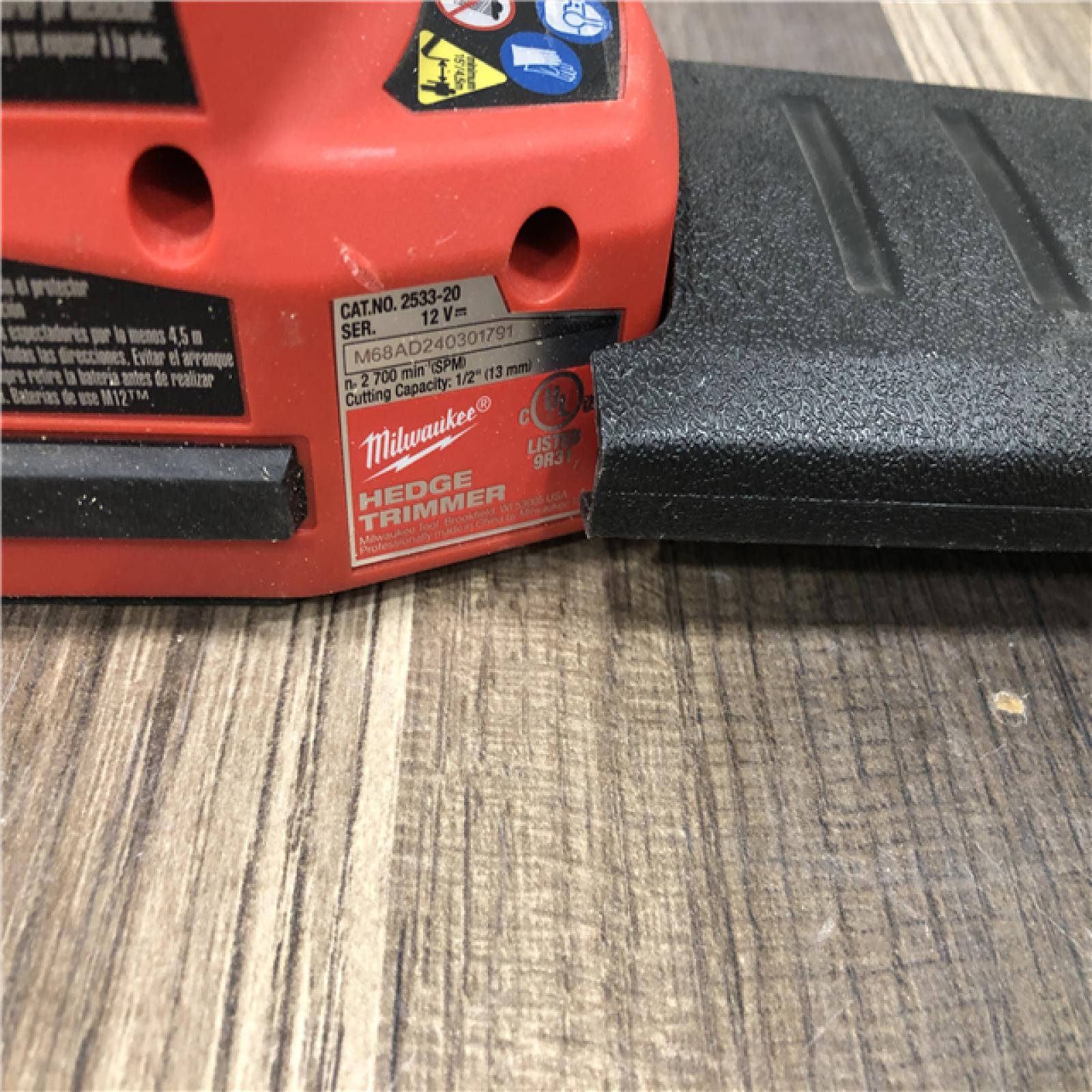 AS-IS Milwaukee FUEL 8 in. 12V Lithium-Ion Brushless Cordless Battery Hedge Trimmer (Tool-Only)