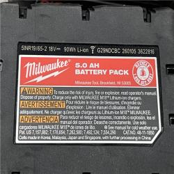 AS-IS Milwaukee 18-Volt Lithium-Ion XC Extended Capacity 5.0 Ah Battery Pack (2-Pack)