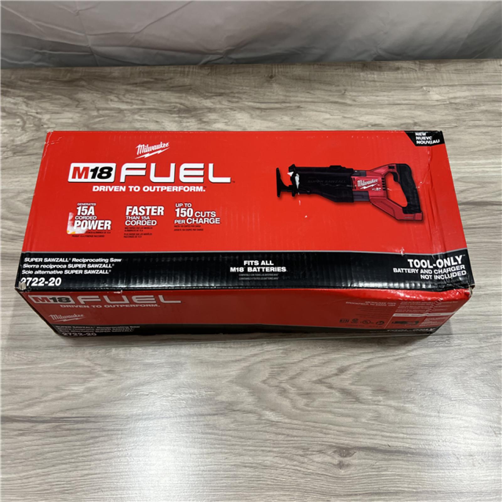 NEW Milwaukee FUEL 18V Lithium-Ion Brushless Cordless Super SAWZALL Orbital Reciprocating Saw (Tool-Only)