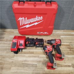 HOUSTON LOCATION - AS - IS Milwaukee FUEL 18V Lithium-Ion Brushless Cordless Hammer Drill and Impact Driver Combo Kit