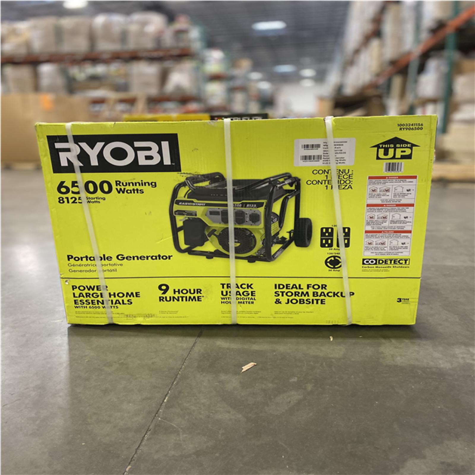 Dallas Location - NEW  RYOBI 8125/6500-Watt Gas Powered Portable Generator