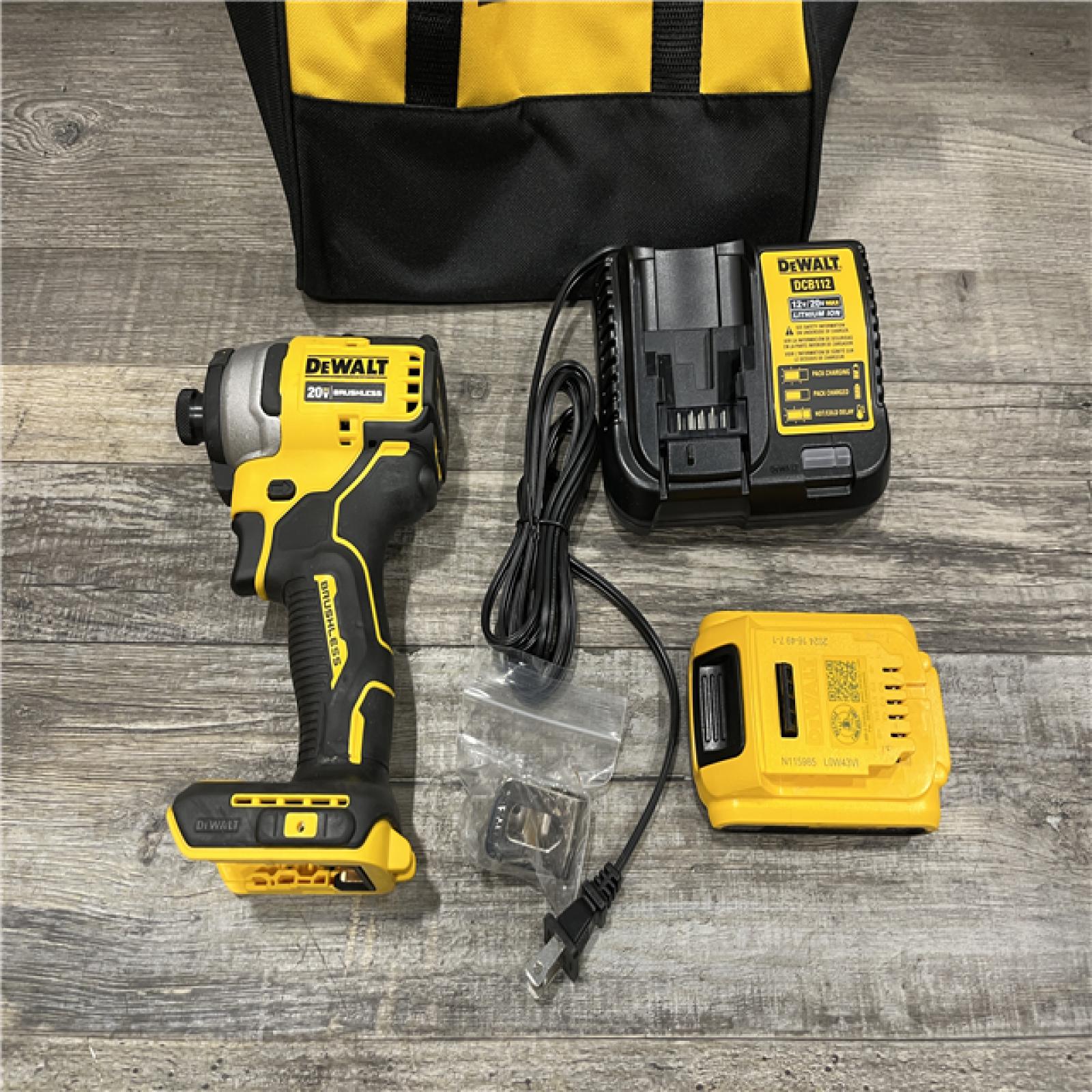 AS-IS DEWALT Atomic 20V Max Lithium-Ion Brushless Cordless Compact 1/4 in. Impact Driver Kit