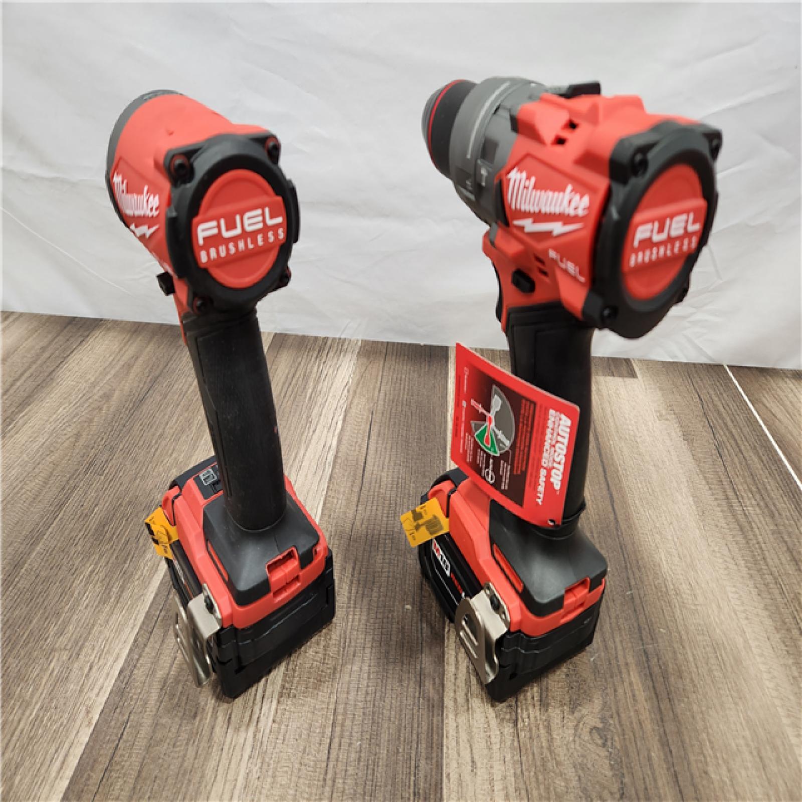 NEW! - Milwaukee M18 FUEL 18V Lithium-Ion Brushless Cordless Hammer Drill and Impact Driver Combo Kit (2-Tool) with 2 Batteries