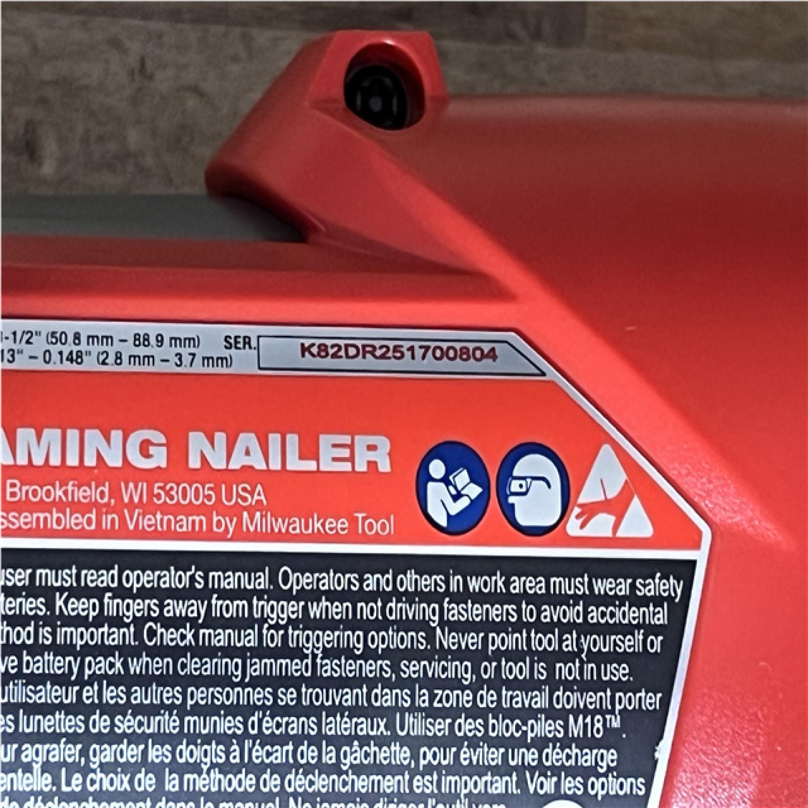 Houston Location AS-IS Milwaukee FUEL 3-1/2 in. 18-Volt 21-Degree Lithium-Ion Brushless Cordless Framing Nailer (Tool-Only)