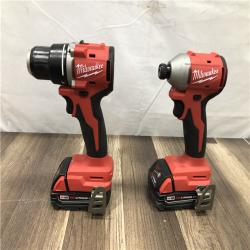 AS-IS Milwaukee 18V Lithium-Ion Brushless Cordless Compact Drill/Impact Combo Kit