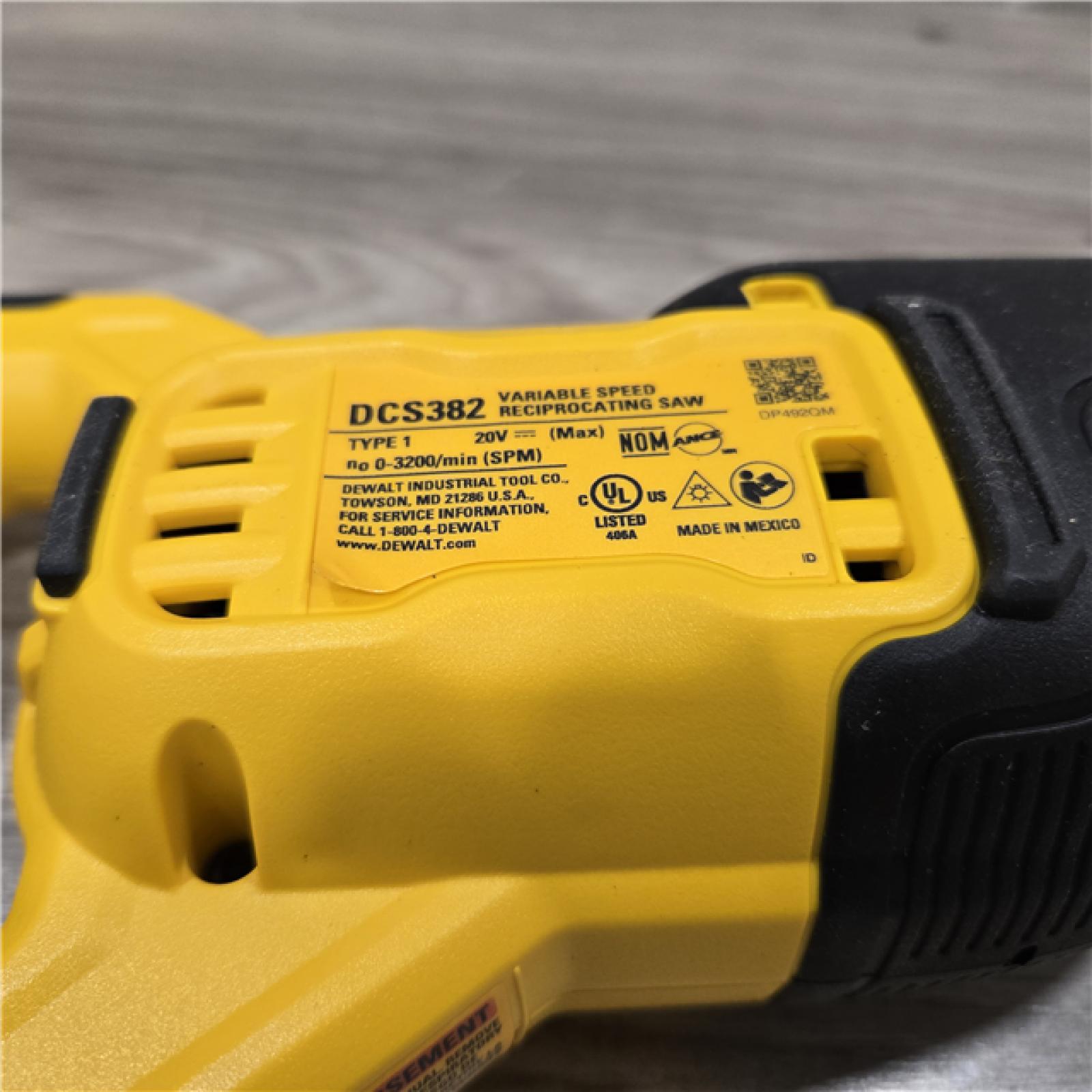 AS-IS DEWALT 20V MAX XR Cordless Reciprocating Saw (Tool Only)