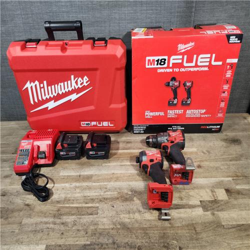 HOUSTON LOCATION - AS-IS Milwaukee FUEL 18V Lithium-Ion Brushless Cordless Hammer Drill and Impact Driver Combo Kit