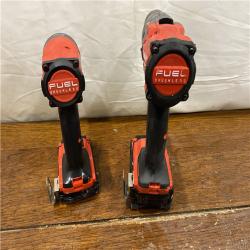AS-IS MILWAUKEE M18 FUEL 18V Lithium-Ion Brushless Cordless Hammer Drill and Impact Driver Combo Kit (2-Tool) with 2 Batteries