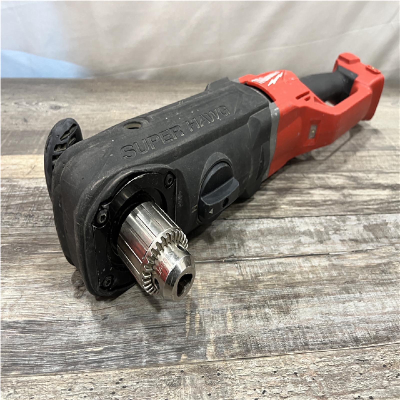 AS-IS Milwaukee FUEL 18V Lithium-Ion Brushless Cordless GEN 2 SUPER HAWG 1/2 in. Right Angle Drill (Tool-Only)