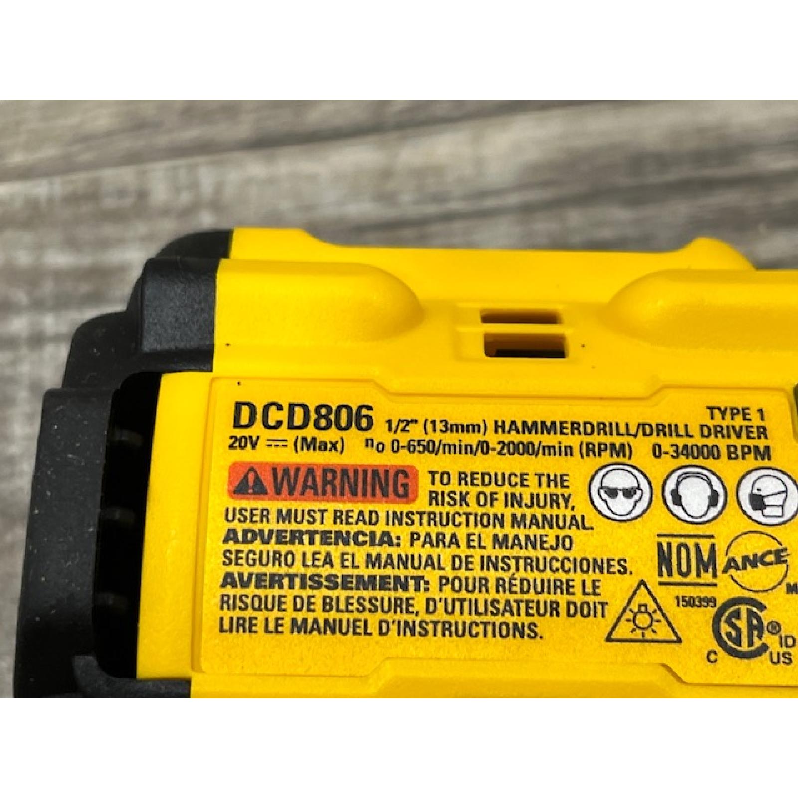 AS-IS DEWALT 20V XR Brushless Cordless 1/2 in. Hammer Drill (Tool-Only)