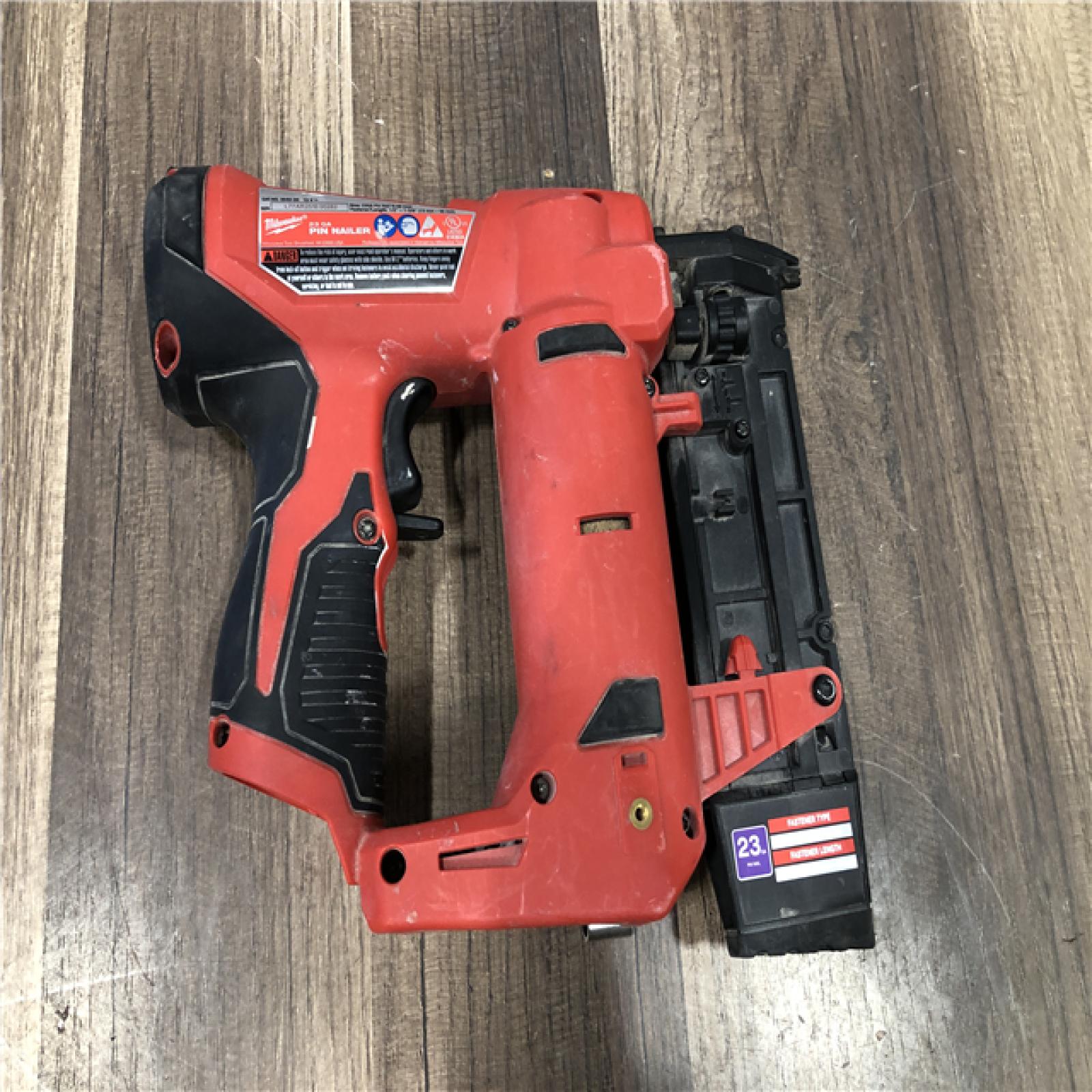 AS-IS Milwaukee M12 12-Volt 23-Gauge Lithium-Ion Cordless Pin Nailer (Tool-Only)