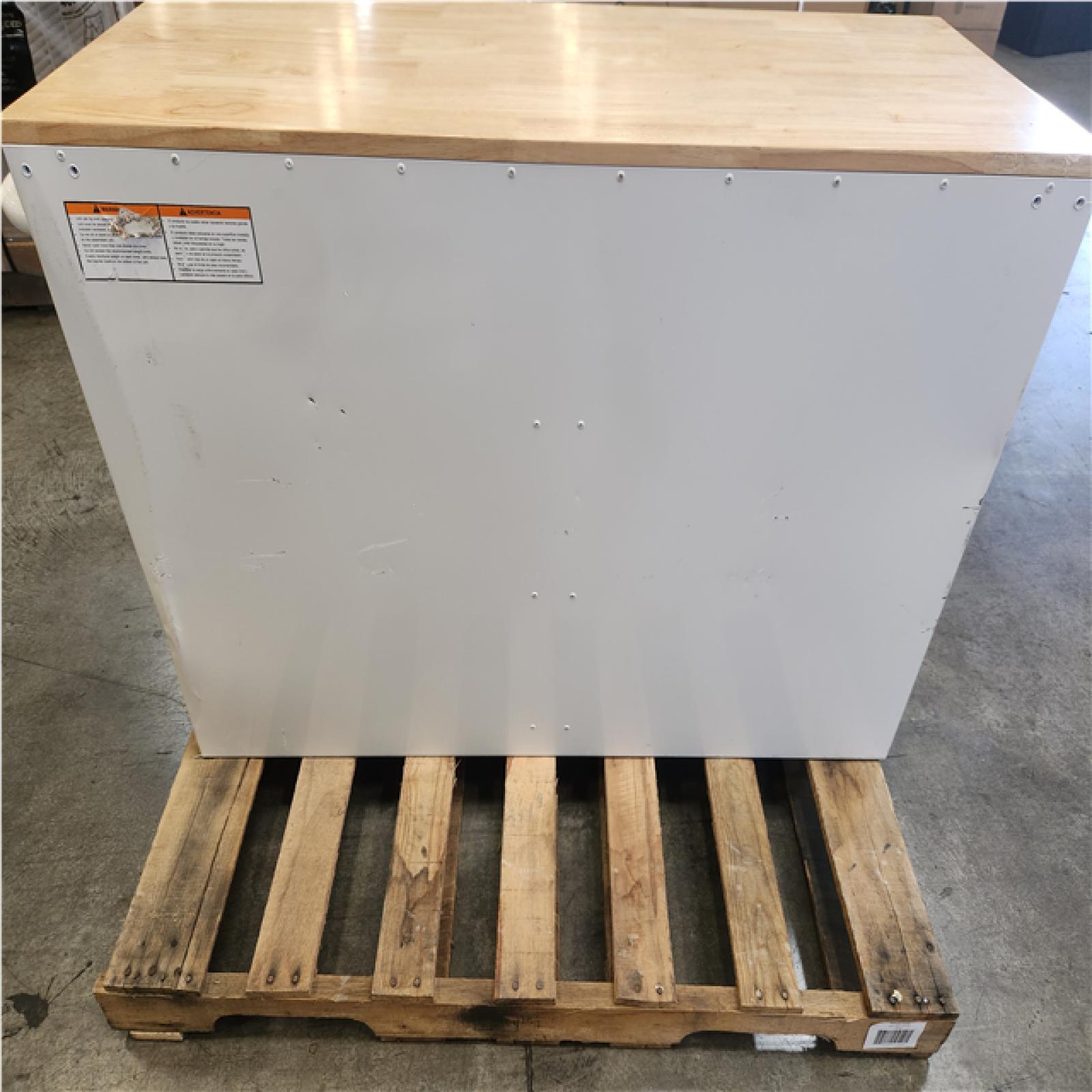 Phoenix LIKE NEW Husky Tool Storage 46 in. W x 18 in. D 9-Drawer Gloss White Mobile Workbench Cabinet