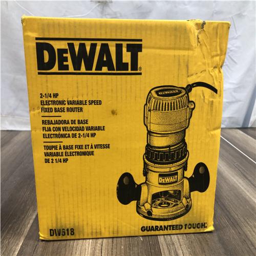 NEW- DEWALT 12 Amp Corded 2-1/4 Horsepower Electronic Variable Speed Fixed Base Router with Soft Start