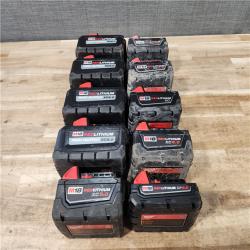 HOUSTON LOCATION - AS-IS MILWAUKEE BATTERY PACK QTY - 10