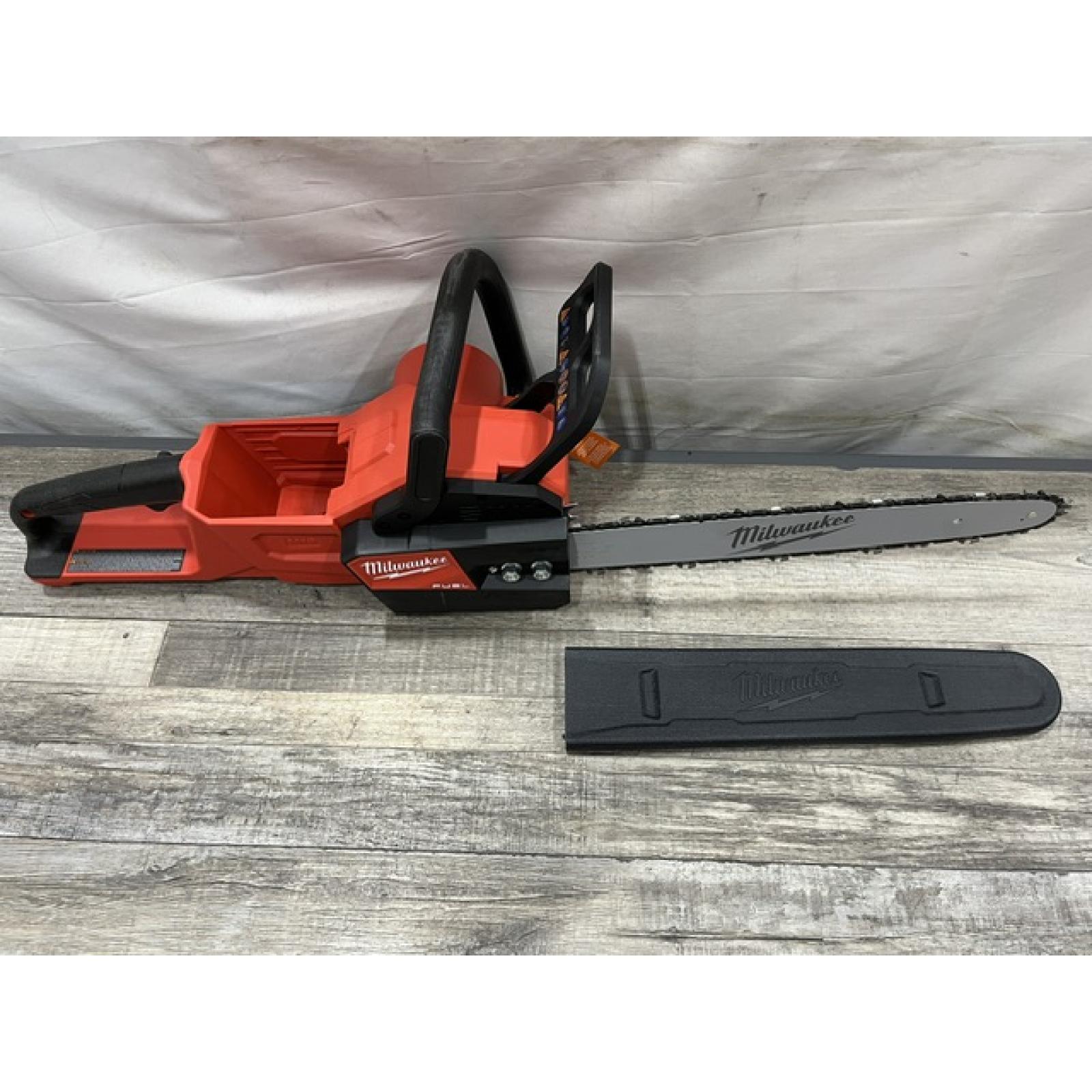 AS-IS Milwaukee FUEL 16 in. 18V Lithium-Ion Brushless Battery Chainsaw (Tool-Only)