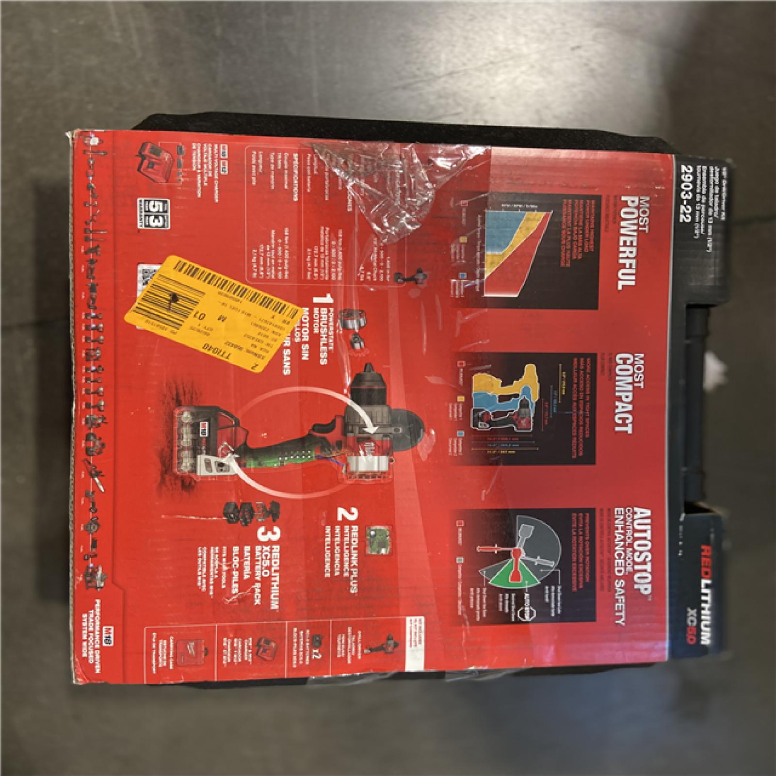 AS-IS Milwaukee M18 FUEL Lithium-Ion Brushless Cordless 1/2 Drill/Driver Kit