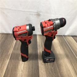 AS-IS Milwaukee FUEL 12-Volt Lithium-Ion Brushless Cordless Hammer Drill and Impact Driver Combo Kit