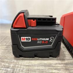 AS-IS Milwaukee 18-Volt Lithium-Ion XC Starter Kit with One 5.0Ah Battery and Charger