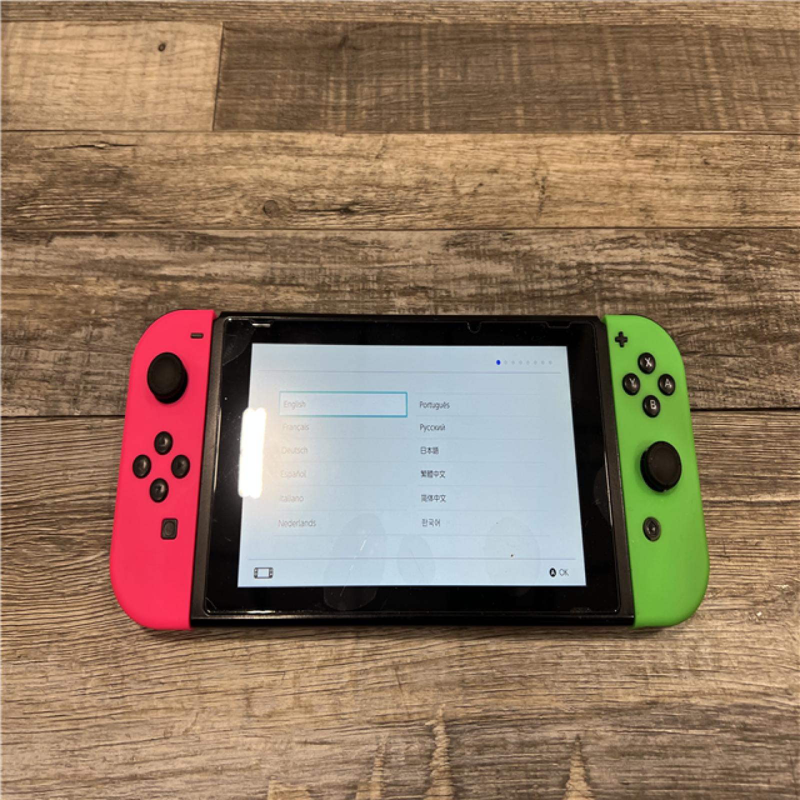 AS-IS Nintendo Switch – OLED Model W\Joy-Con Neon Pink/Neon Green