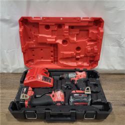 AS-IS Milwaukee M18 FUEL 18V Lithium-Ion Brushless Cordless Hammer Drill and Impact Driver Combo Kit (2-Tool) with 2 Batteries