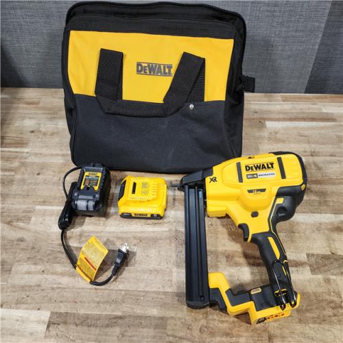 HOUSTON LOCATION - AS - IS DEWALT 20V MAX XR Lithium-Ion Cordless 18-Gauge Narrow Crown Stapler Kit